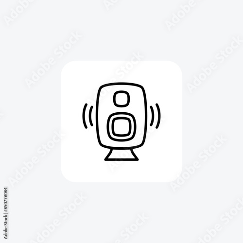 Portable Speaker Computer Hardware, Computer Component Line Style Oultine Icon