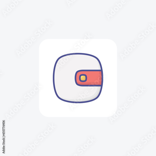 Wallet Computer Hardware, Computer Component  Outline Filled Color Icon