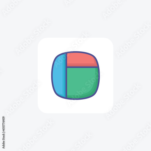 Windows Computer Hardware, Computer Component  Outline Filled Color Icon