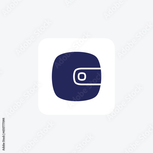 Wallet Computer Hardware, Computer Component  Glyph Filled Icon