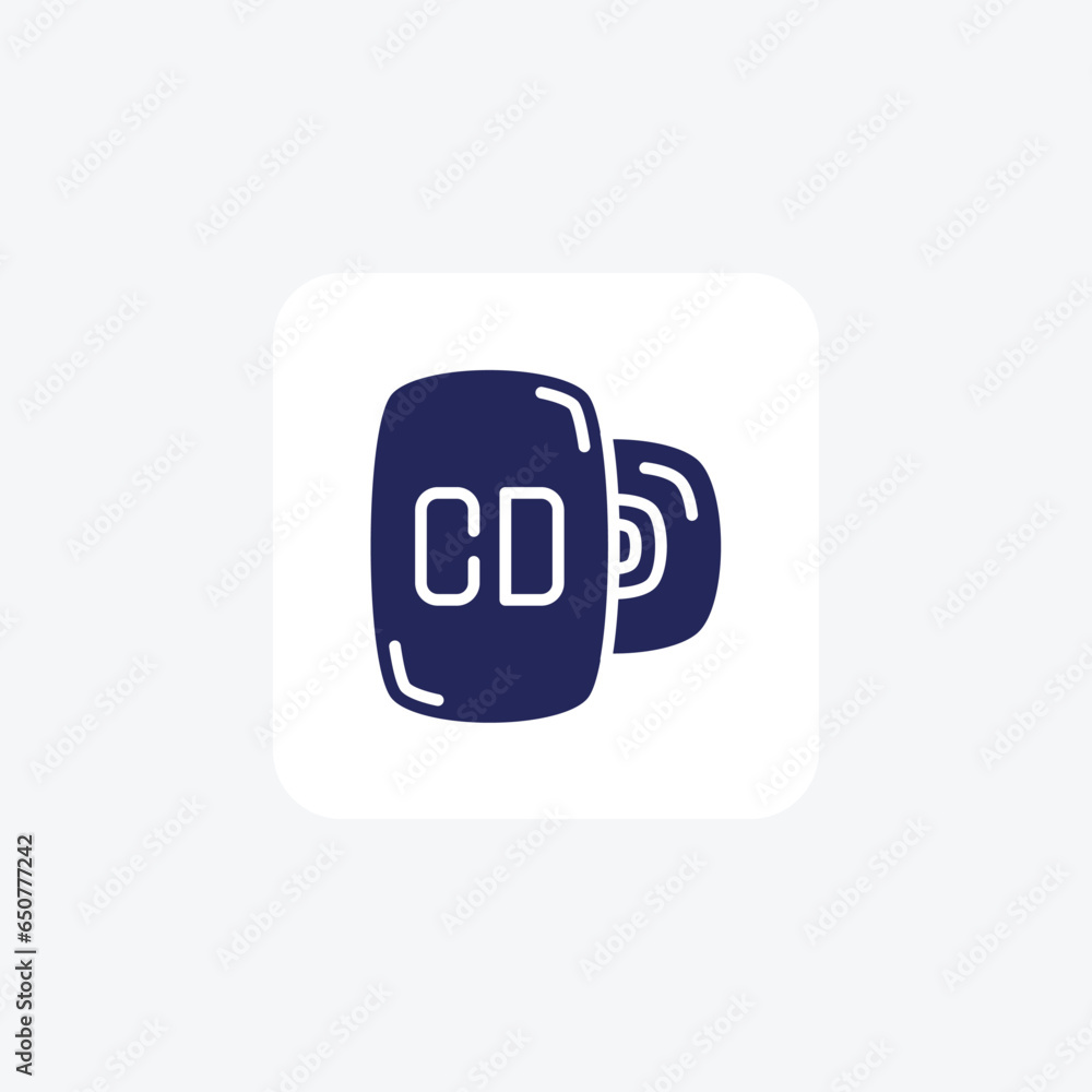 CD Cover Computer Hardware, Computer Component Glyph Filled Icon CD Cover Computer Hardware, Computer Component Glyph Filled Icon