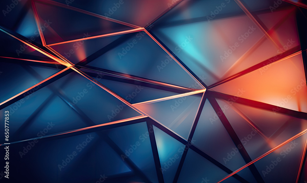 Vibrant abstract background with blue and orange triangles. Vibrant abstract background with blue and orange triangles.