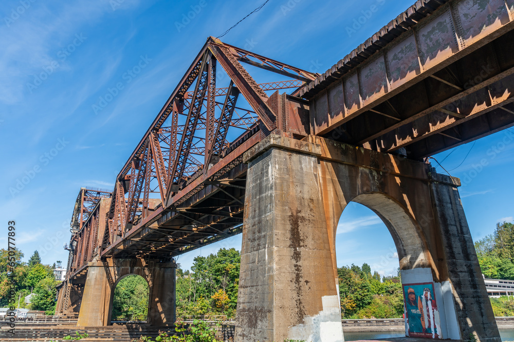Naklejka premium Ballard Locks Train Trestle 4