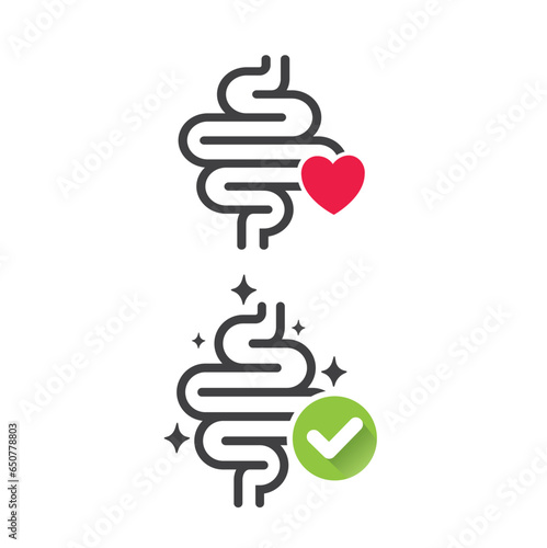 Digestion line icon. Vector symbol in trendy flat style on white background. Digestion sing for design.