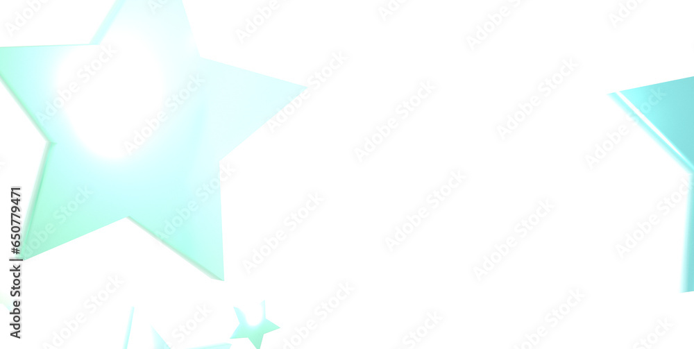 blue stars border 3d