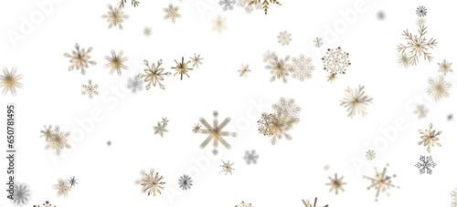 Snowflake Symphony: Magnificent 3D Illustration Showcasing Falling Holiday Snowflakes in Harmony