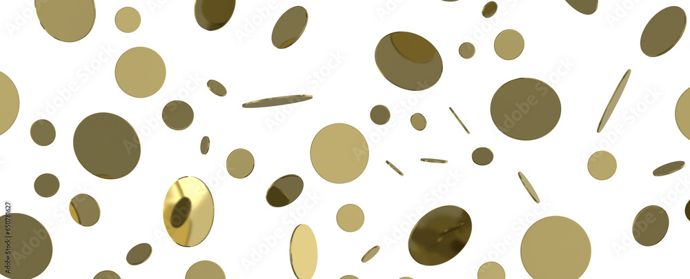 Glittering Triumph: Mind-Blowing 3D Illustration of Golden Confetti Celebration Glittering Triumph: Mind-Blowing 3D Illustration of Golden Confetti Celebration