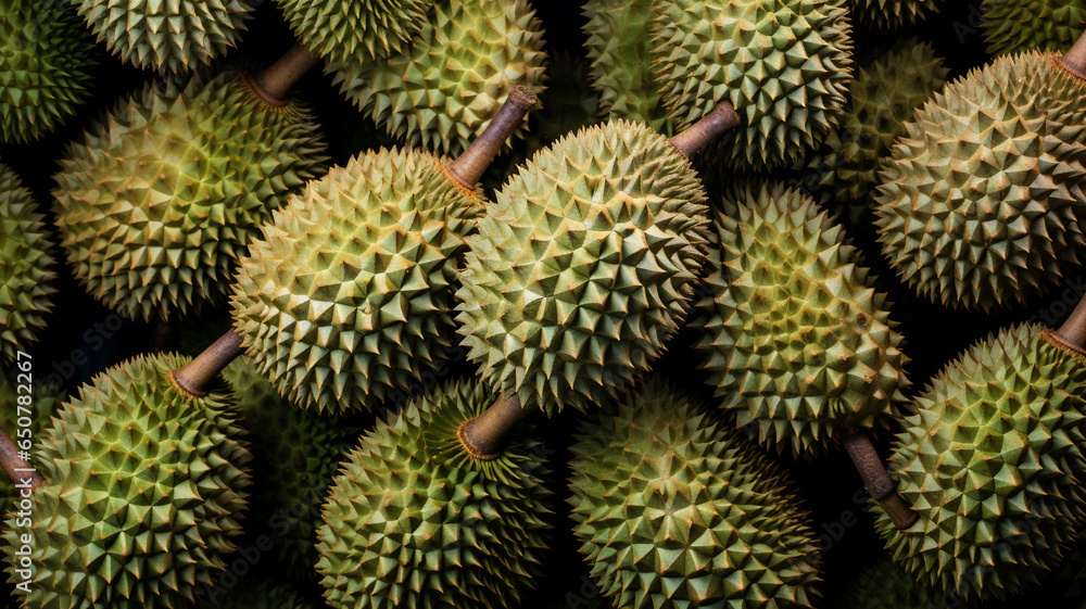 Group of fresh durian fruit. Group of fresh durian fruit.