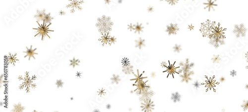 Snowflake Symphony: Magnificent 3D Illustration Showcasing Falling Holiday Snowflakes in Harmony