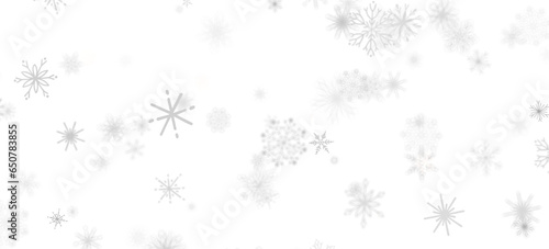 Festive Snow Drift: Captivating 3D Illustration of Descending Christmas Snowflakes