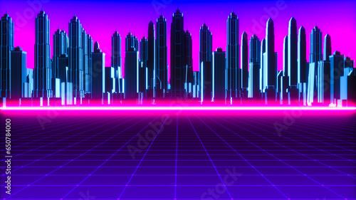 skyscrapers in a virtual world (3d rendering)