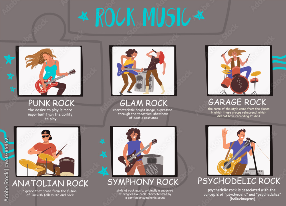 Rock Music Infographic Rock Music Infographic