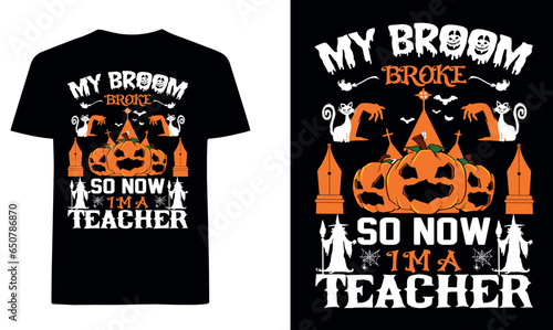 pumpkin Halloween T-shirt design (ID: 650786870)