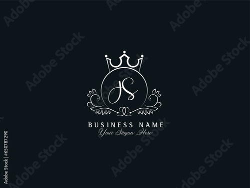 Minimalist JS j s Luxury Vector Logo Icon Design For Your Beauty Shop