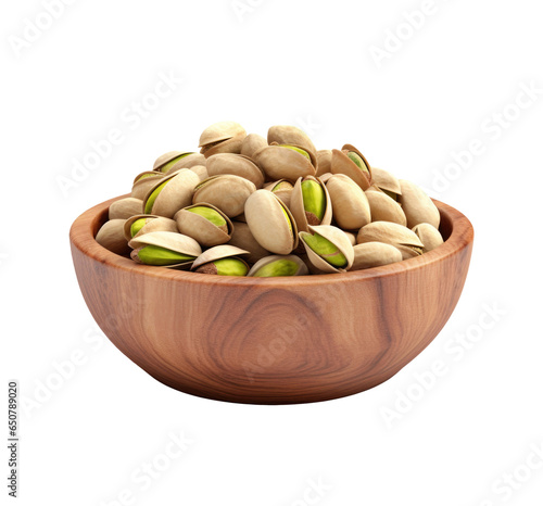Bowl of Pistachios Isolated...