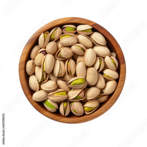 Bowl of Pistachios Isolated...