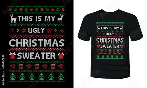 This is my ugly Christmas sweater t-shirt template