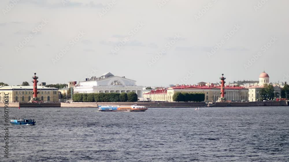 View of Vasilievsky Island and Peter over the Neva in Saint-Petersburg, Russia View of Vasilievsky Island and Peter over the Neva in Saint-Petersburg, Russia