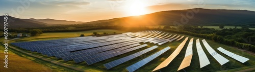 Sun panels in the field