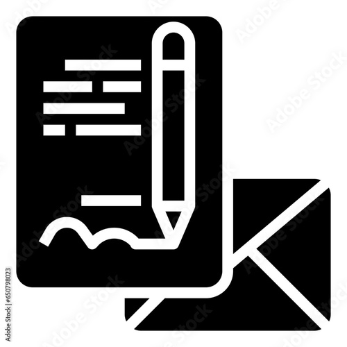 Letter of intent filled outline icon,linear,outline,graphic,illustration