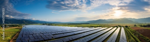 Sun panels in the field
