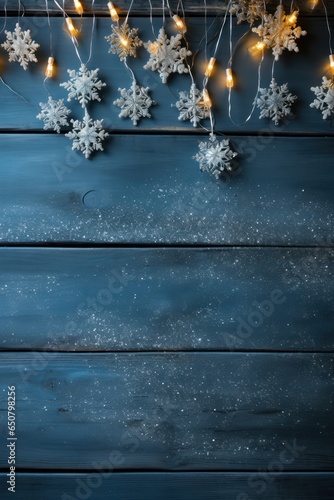 Cozy blue winter background