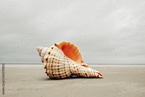 Conch shell on beach