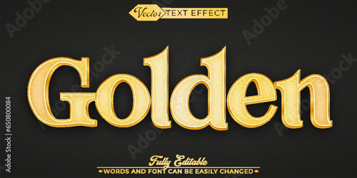Luxury Golden Vector Editable Text Effect Template