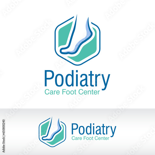 podiatry logo design vector icon symbol template