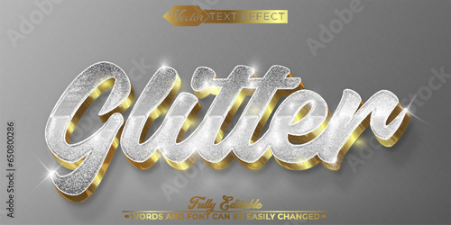 Sparkle Glitter Vector Editable Text Effect Template