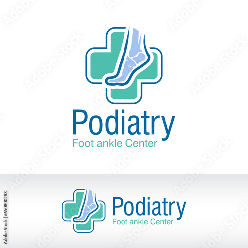 podiatry logo design vector icon symbol template