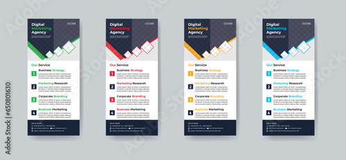 Modern creative corporate business dl flyer or rack card layout concept background flyer brochure cover template for grow up your business to the next level