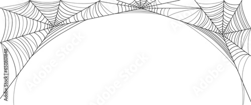 Vector line of spider web, halloween background