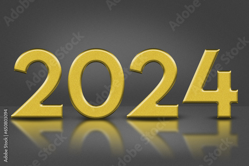 2024 New Year Vector Illustration: A Vibrantly Design in a Stylish and Trendy Format to Celebrate the Happy New Year