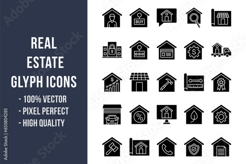 Real Estate Glyph Icons