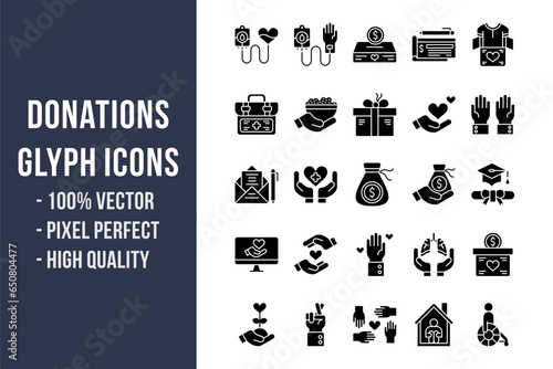 Donations Glyph Icons