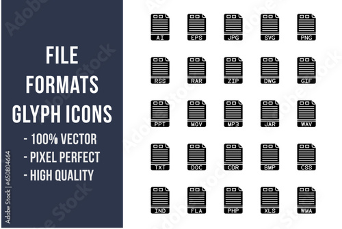 File Formats Glyph Icons photo