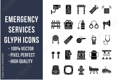 Emergency Services Glyph Icons