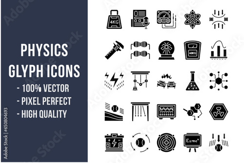 Physics Glyph Icons