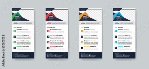 Modern creative corporate business dl flyer or rack card layout concept background flyer brochure cover template for grow up your business to the next level