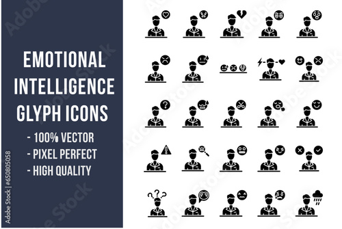 Emotional Intelligence Glyph Icons