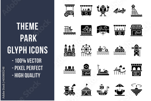 Theme Park Glyph Icons