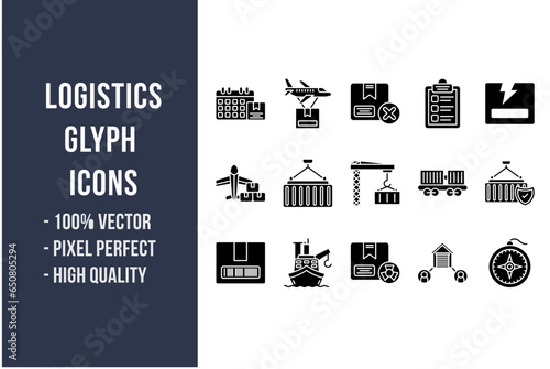 Logistics Glyph Icons