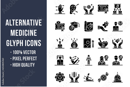 Alternative Medicine Glyph Icons