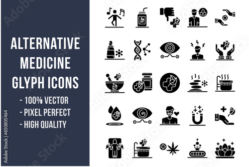 Alternative Medicine Glyph Icons