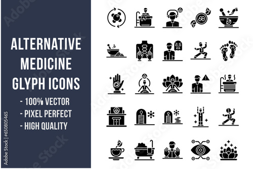 Alternative Medicine Glyph Icons