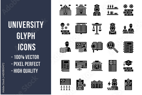 University Glyph Icons