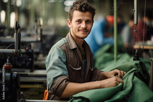 Worker At Textile Factory photo