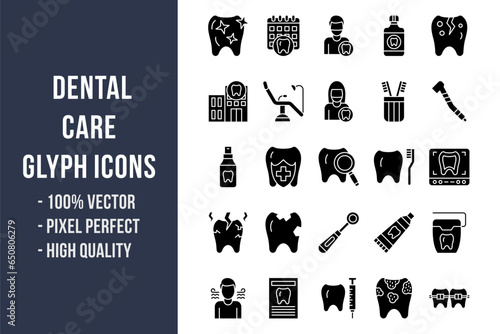 Dental Care Glyph Icons