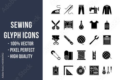 Sewing Glyph Icons